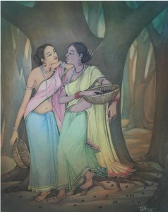 बिहार के प्रसिद्ध चित्रकार राजेंद्र प्रसाद गुप्ता की कलाकृति।